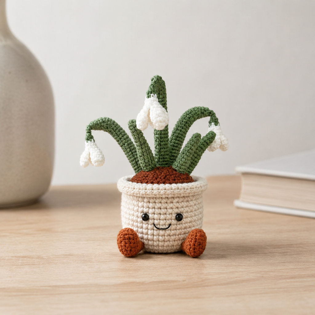 Crochet Bellflower Smile Pot