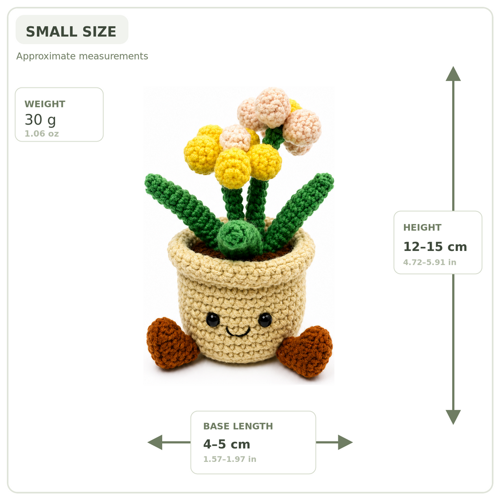 Crochet Pom-Pom Smile Pot