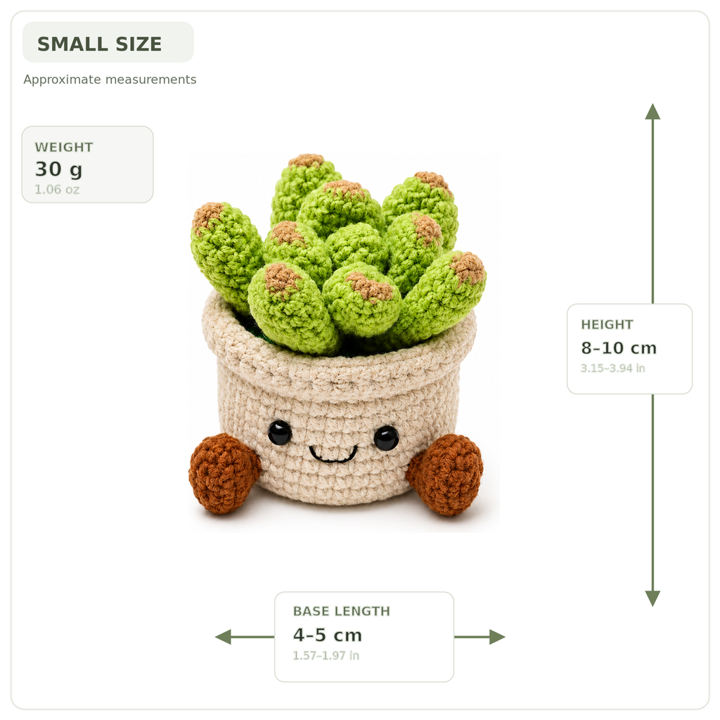 Crochet Succulent Smile Pot