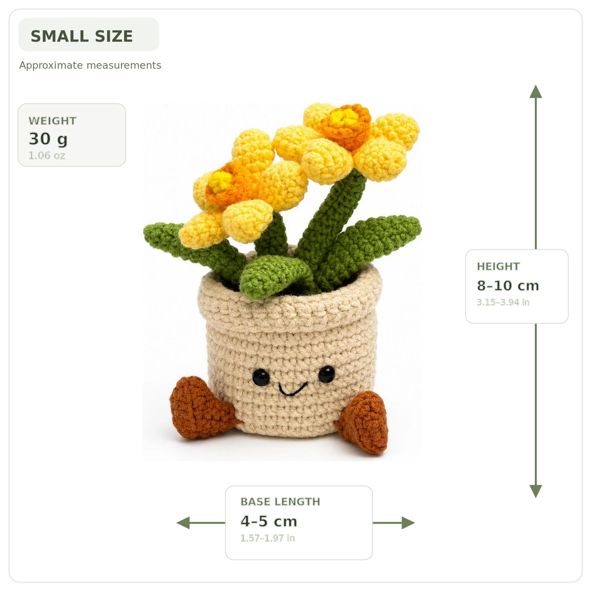 Crochet Daffodil Smile Pot
