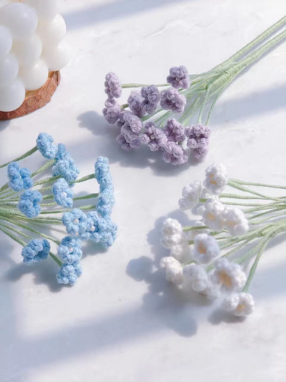 Baby Breath Crochet Flower Stem