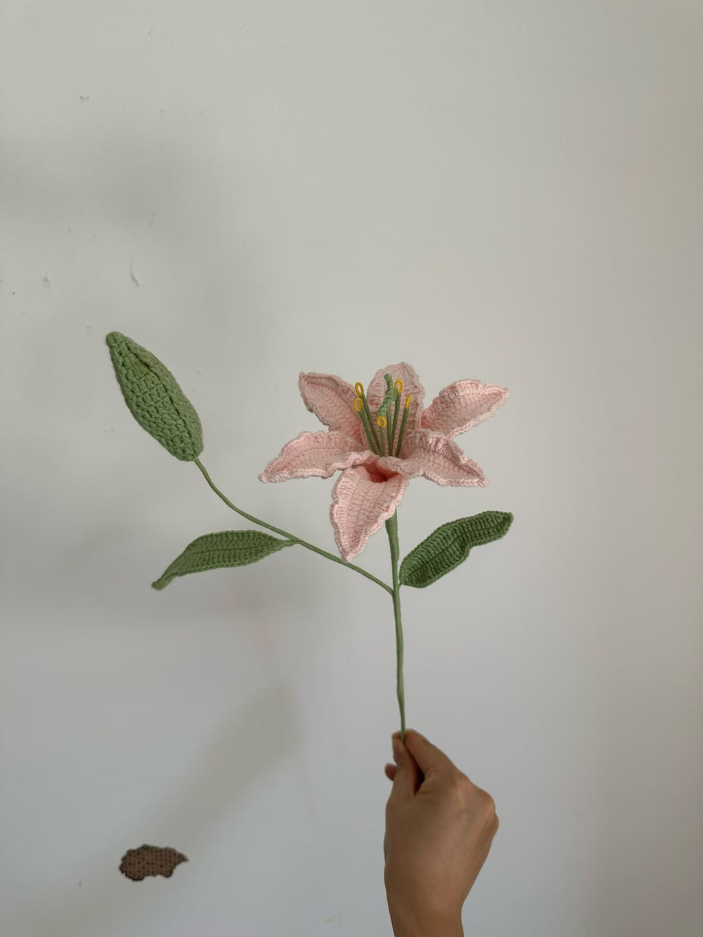 Lily with Bud Crochet Flower Stem CF-014