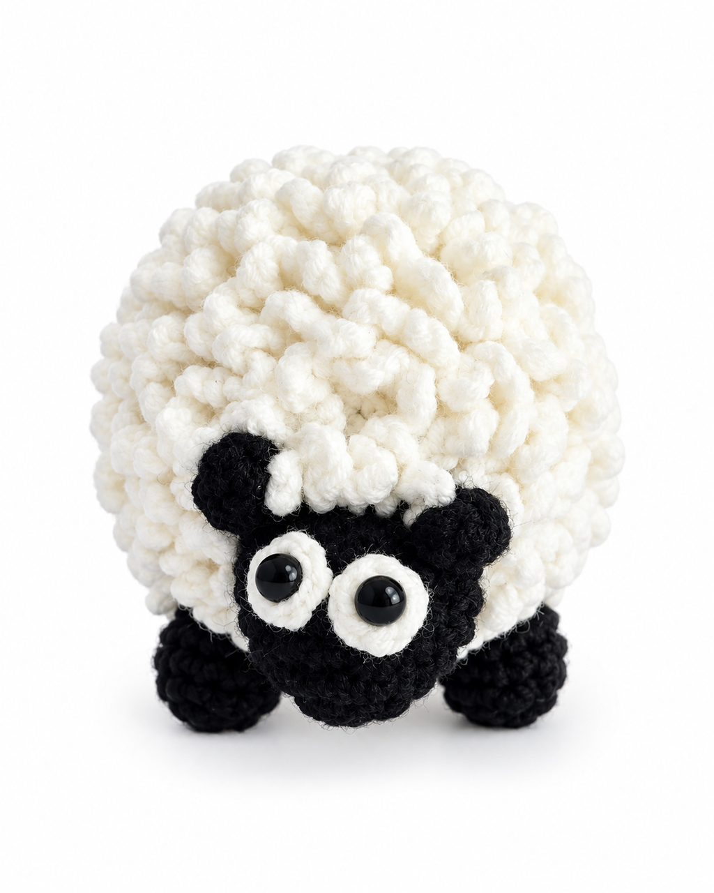 Crochet Black-Faced Sheep Keychain
