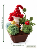 Crochet Mushroom Garden Pot