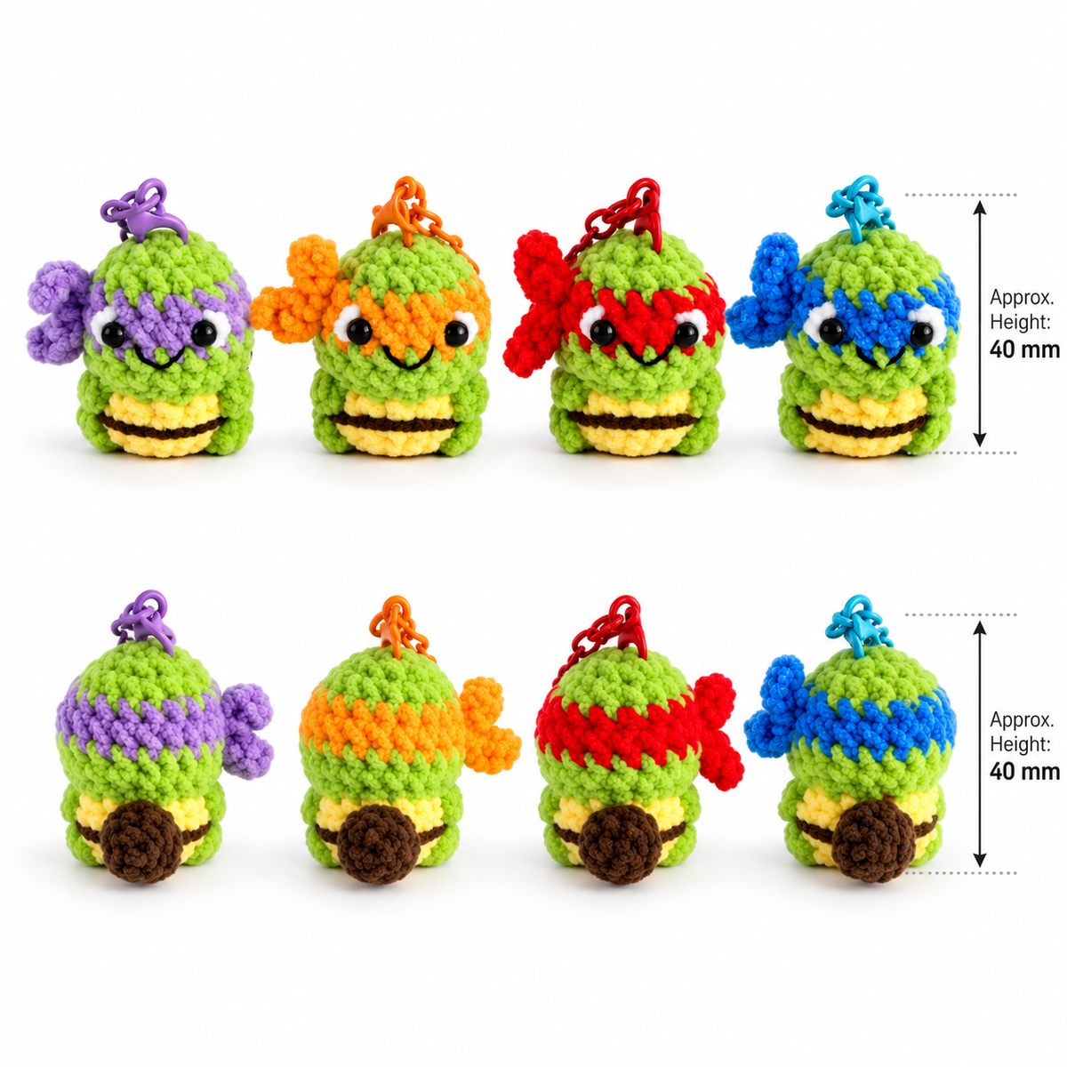 Teenage Mutant Ninja Turtles Crochet Keychains