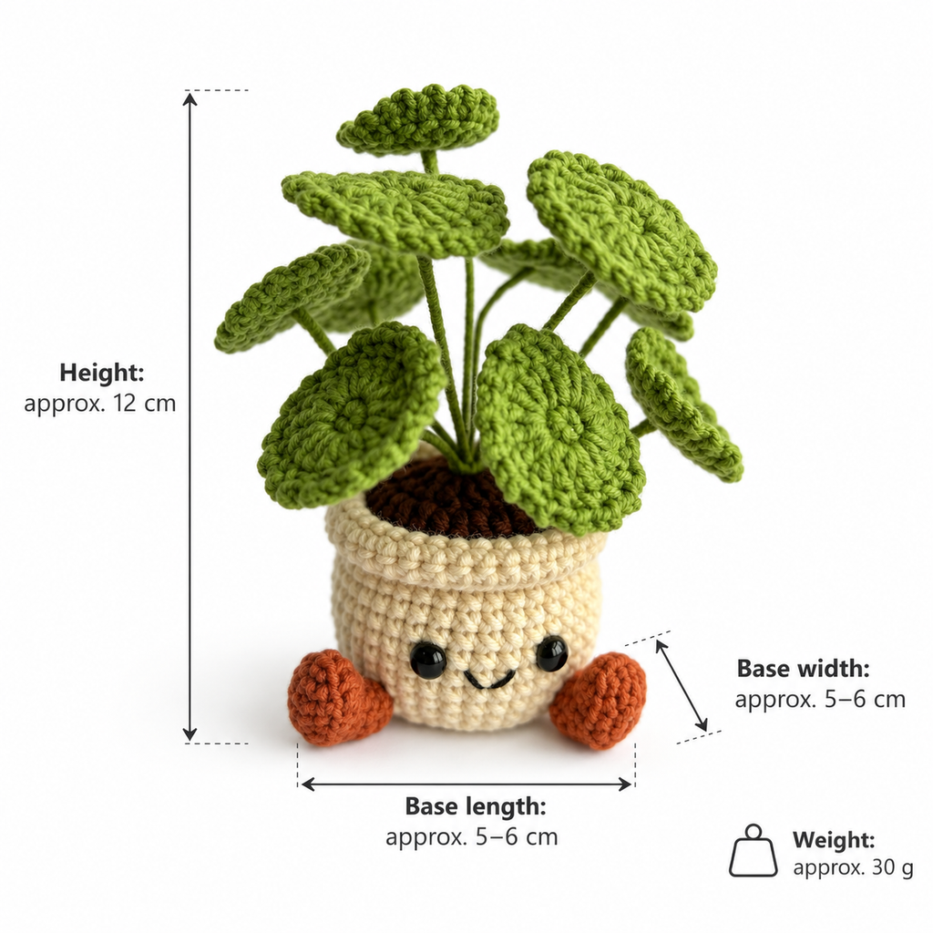 Crochet Pennywort Smile Pot