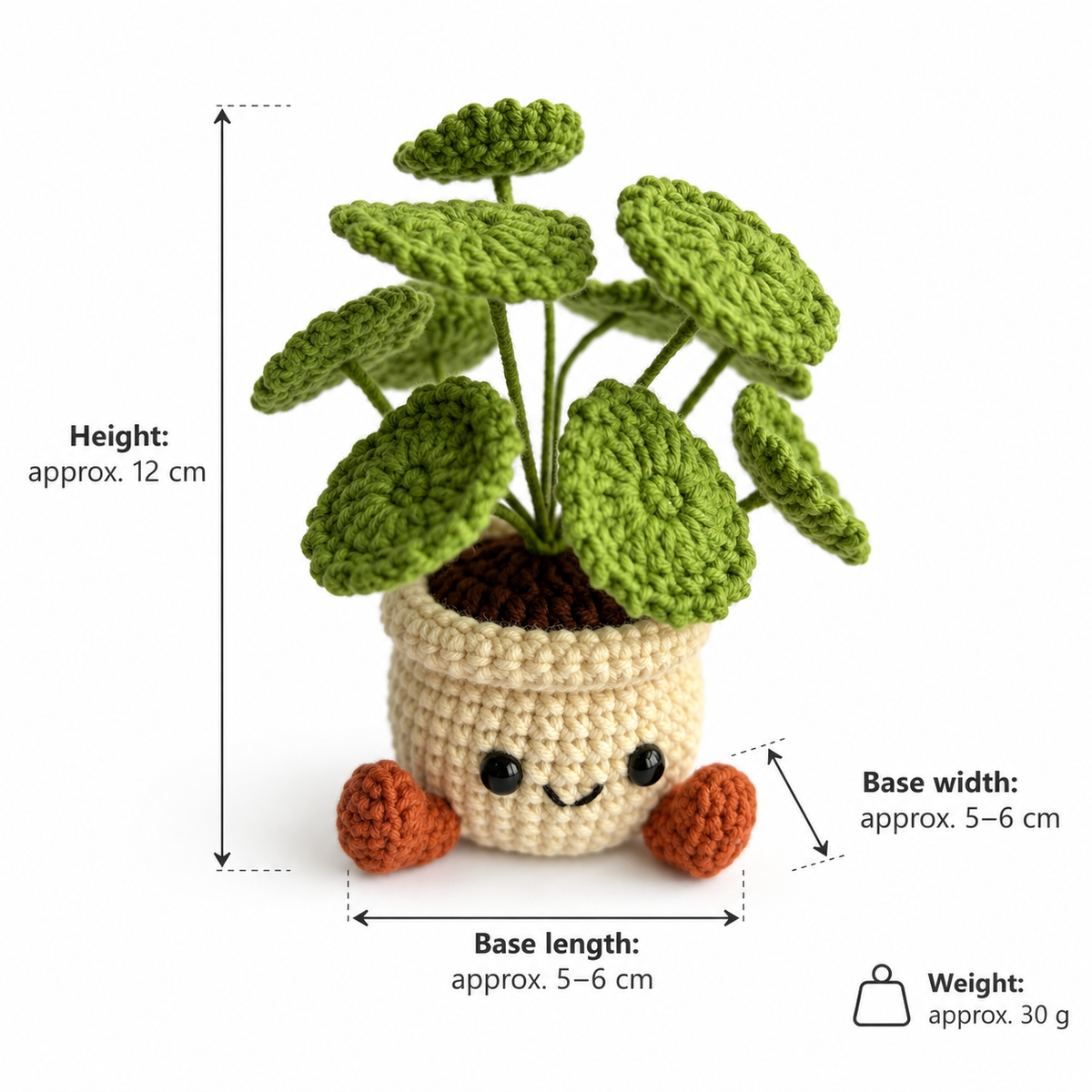 Crochet Pennywort Smile Pot