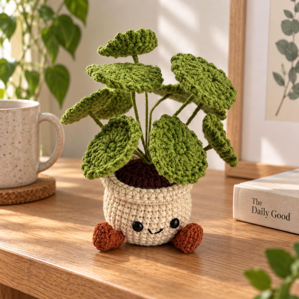 Crochet Pennywort Smile Pot