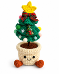 Crochet Christmas Tree Smile Pot