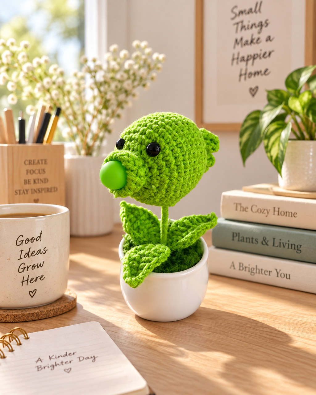 Crochet Bubble Bloom Pot