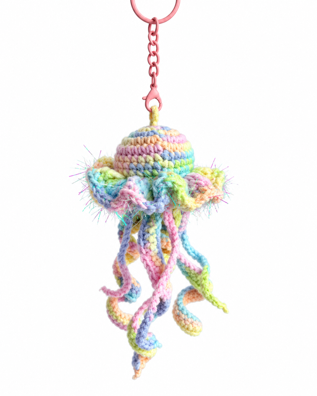 Crochet Dreamy Jellyfish Keychain