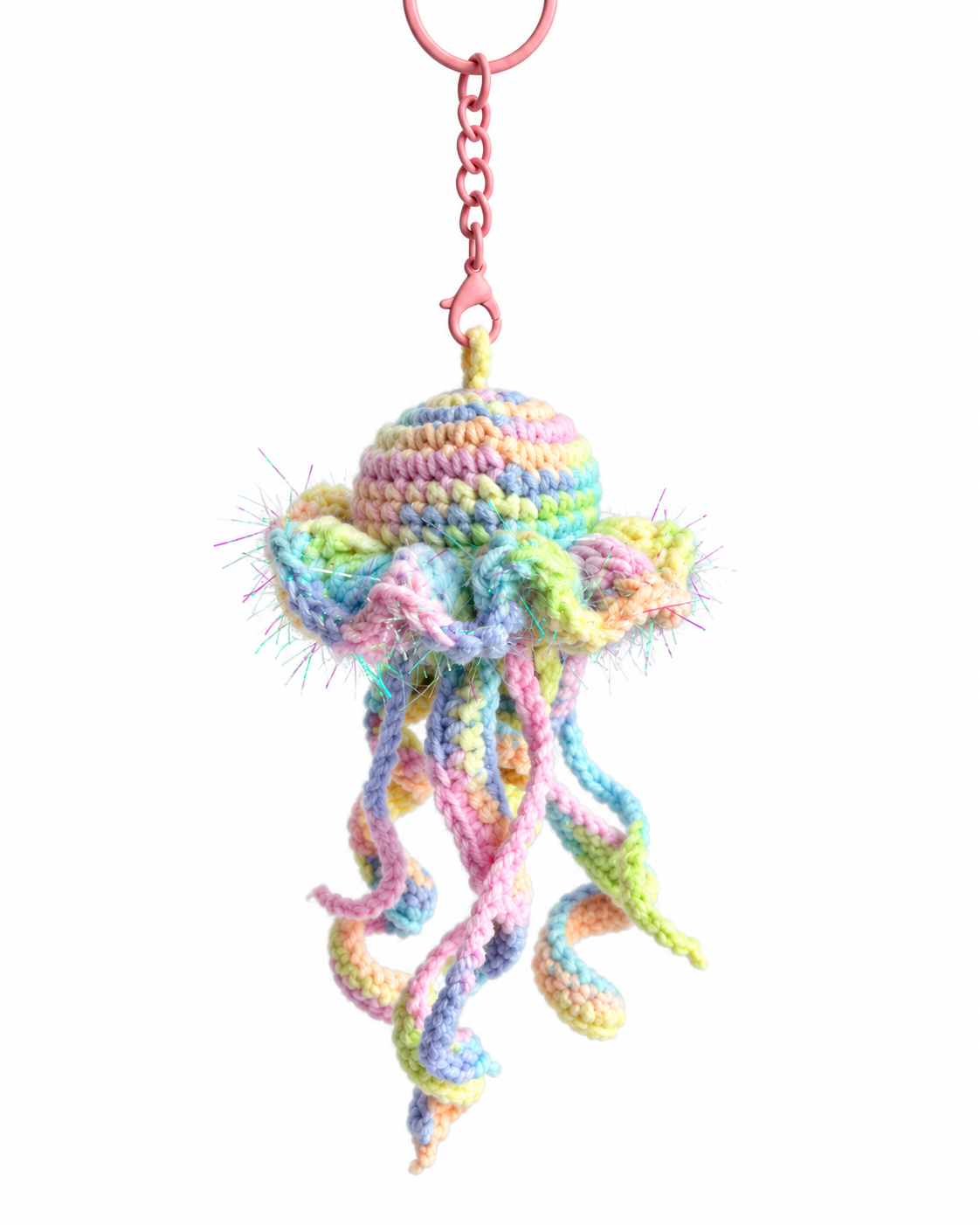 Crochet Dreamy Jellyfish Keychain