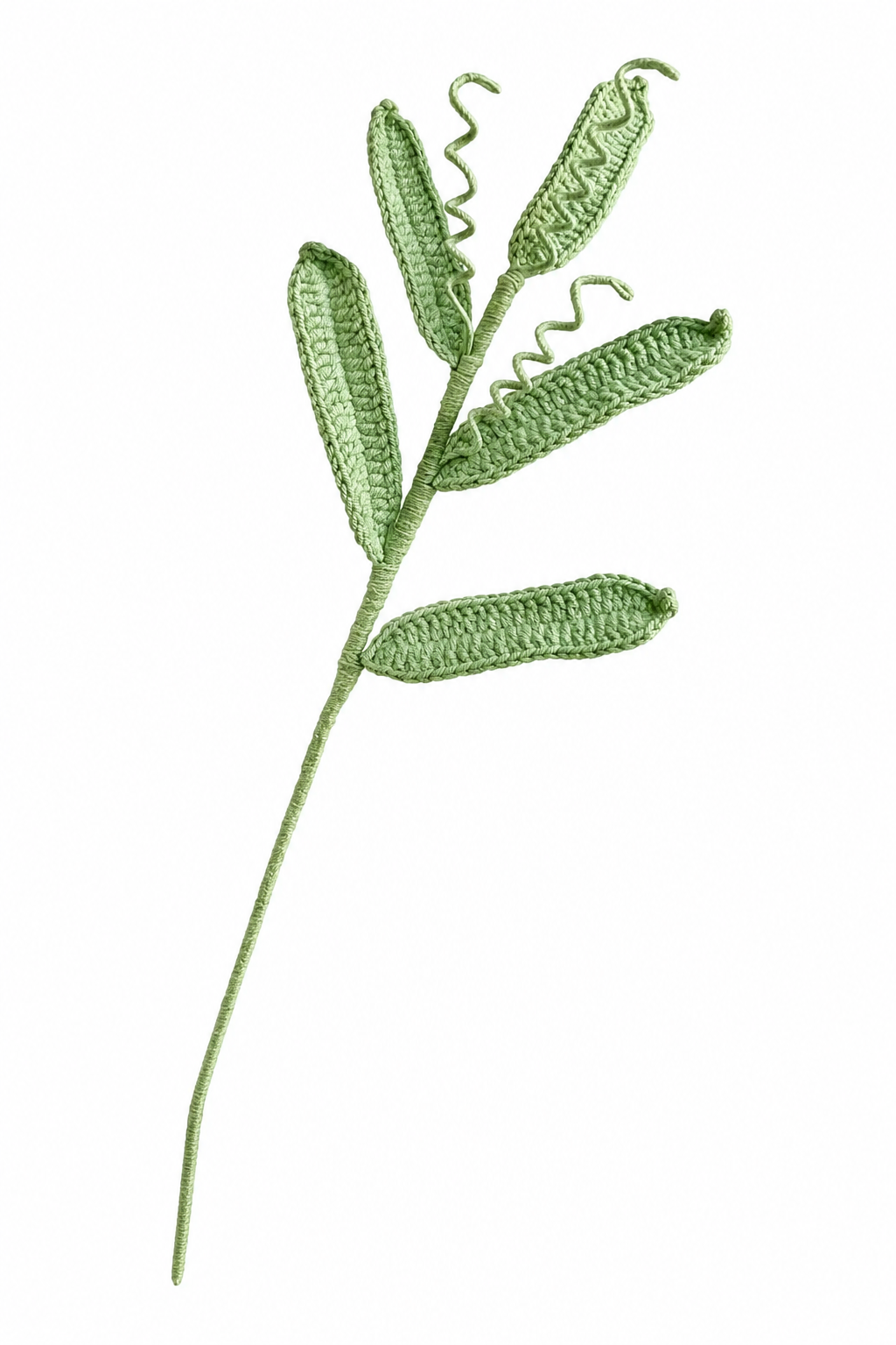 Spring Coil Leaf Crochet Flower Stem CL-015