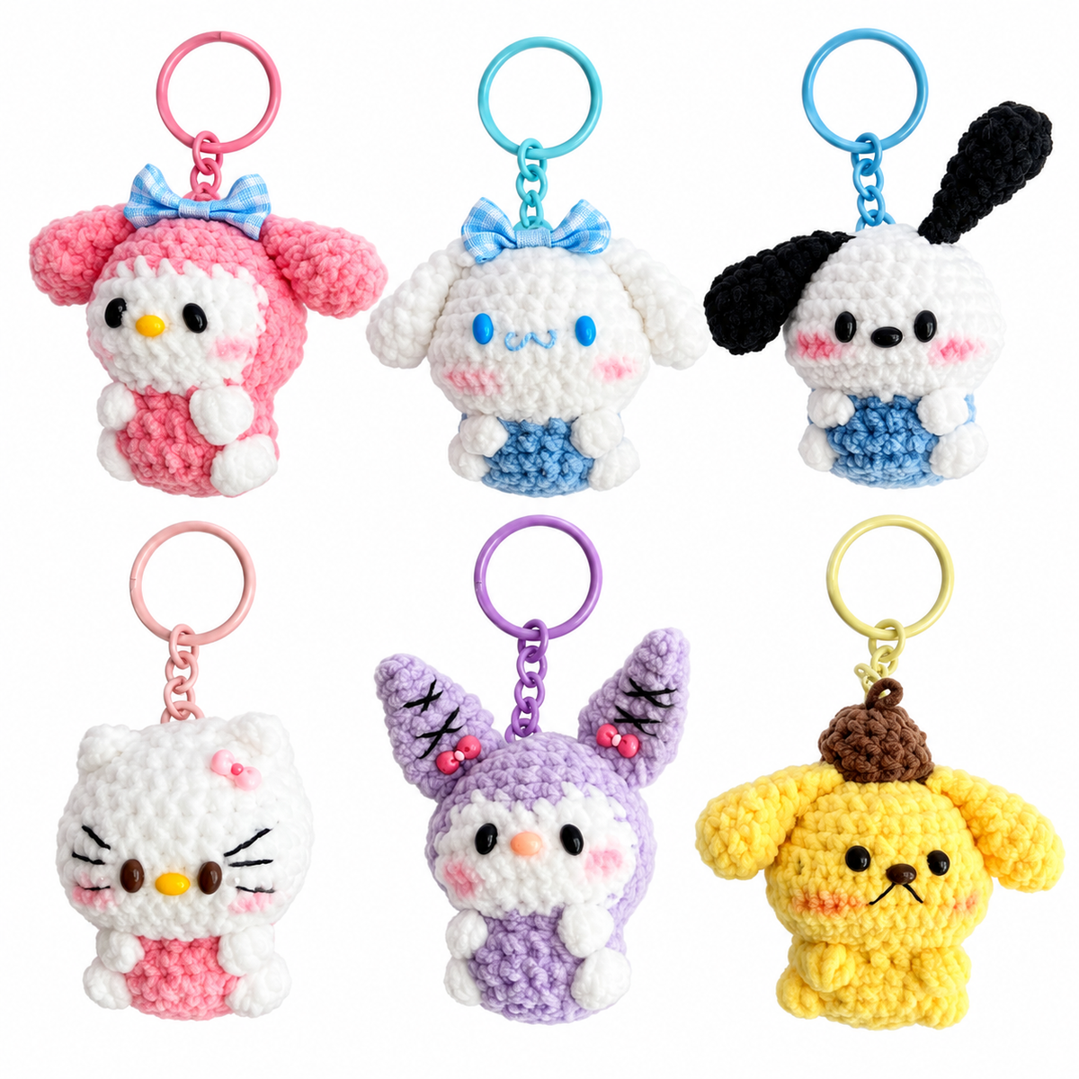Sanrio Characters Crochet Keychains