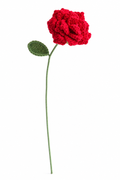 Sharp Petal Regular Rose Crochet Flower Stem CF-002