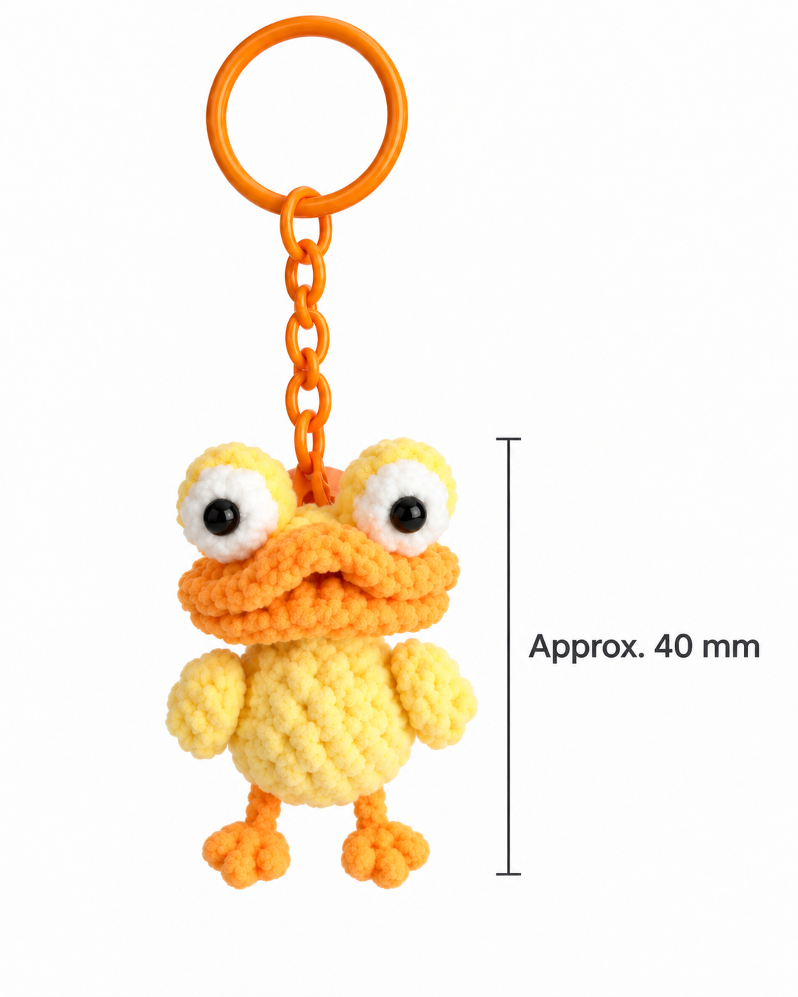 Crochet Goofy Frog Keychain