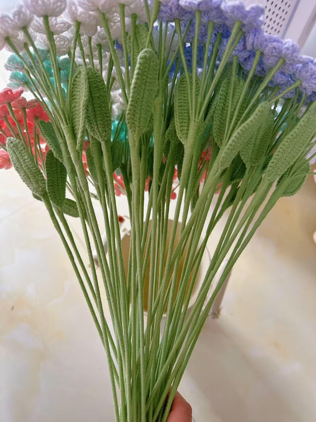 Forget me not Crochet Flower Stem CF-048