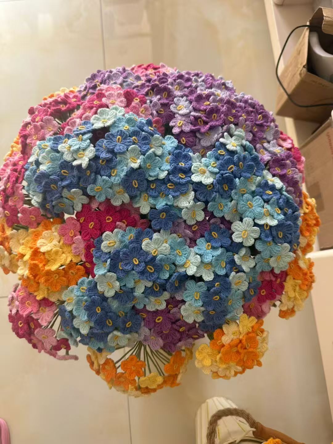 Forget me not Crochet Flower Stem CF-048