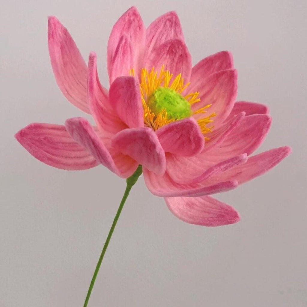 DIY Lotus Flower Kit, Pipe Cleaner Lotus Arrangement, Handmade Floral Craft, Chenille Stem Flower Set
