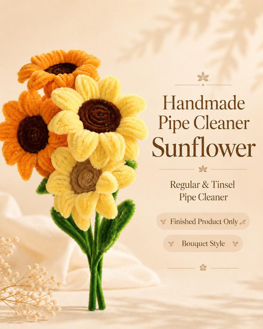 Pipe Cleaner Chenille Stem Sunflower