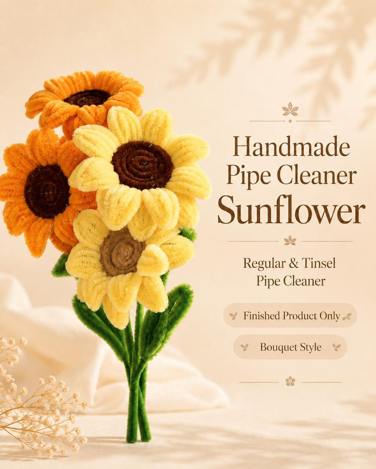 Pipe Cleaner Chenille Stem Sunflower