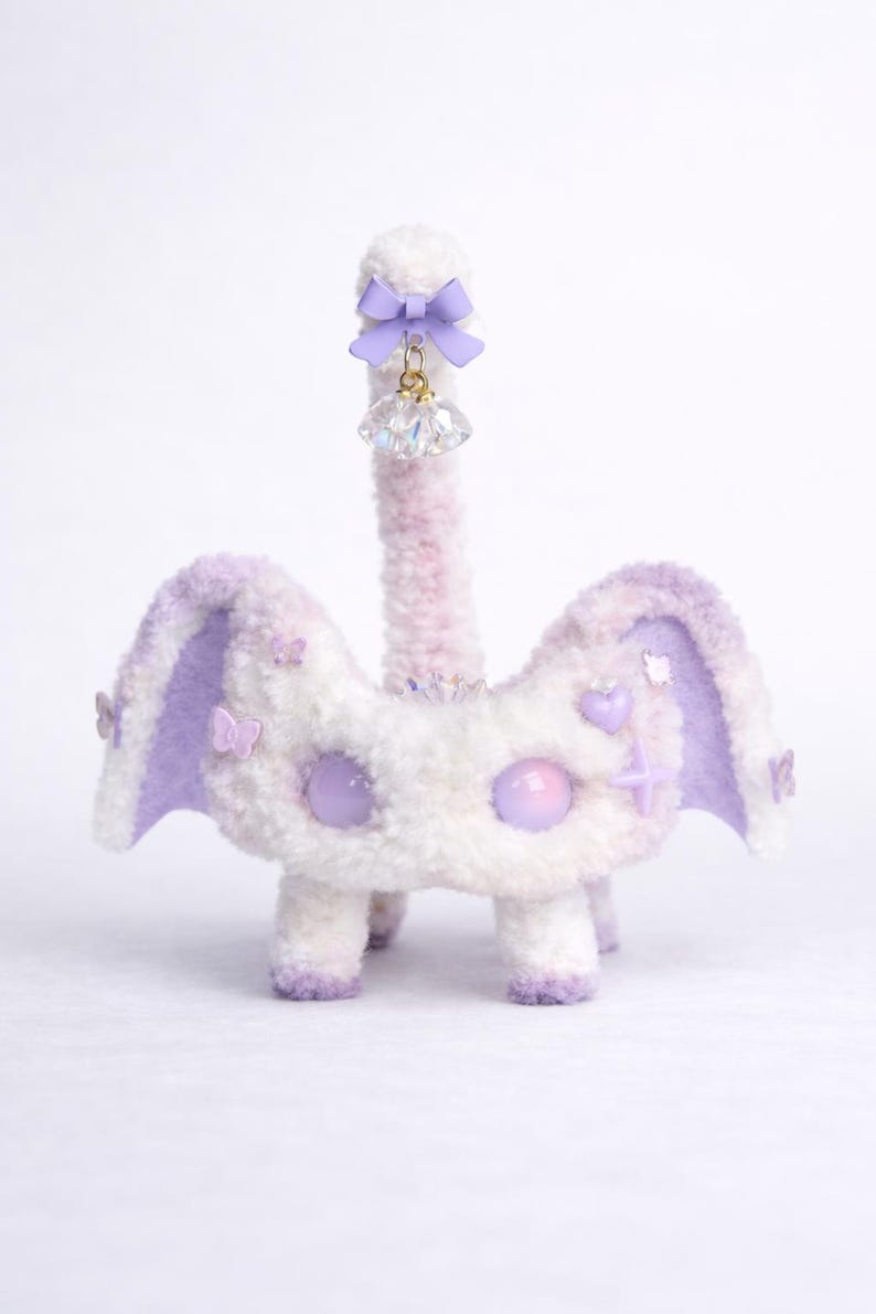 Pastel Baby Pipe Cleaner Dragon Handmade Fantasy Creature Desk Decor Gift