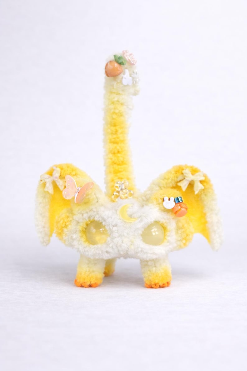 Pastel Baby Pipe Cleaner Dragon Handmade Fantasy Creature Desk Decor Gift