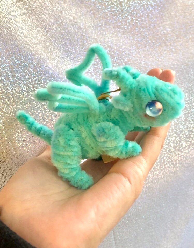 Pipe Cleaner Dragon Baby DIY Kit Handmade Toy Bag Accessory