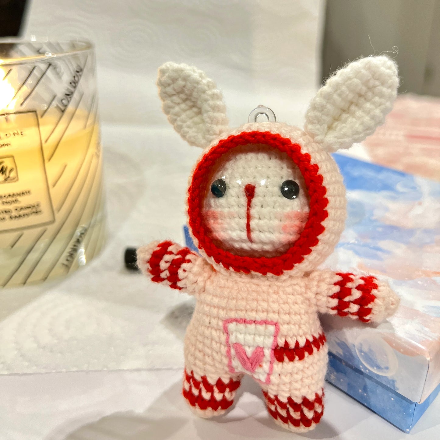 Crochet Space Animal Keyring Amigurumi Astronaut Handmade Gift