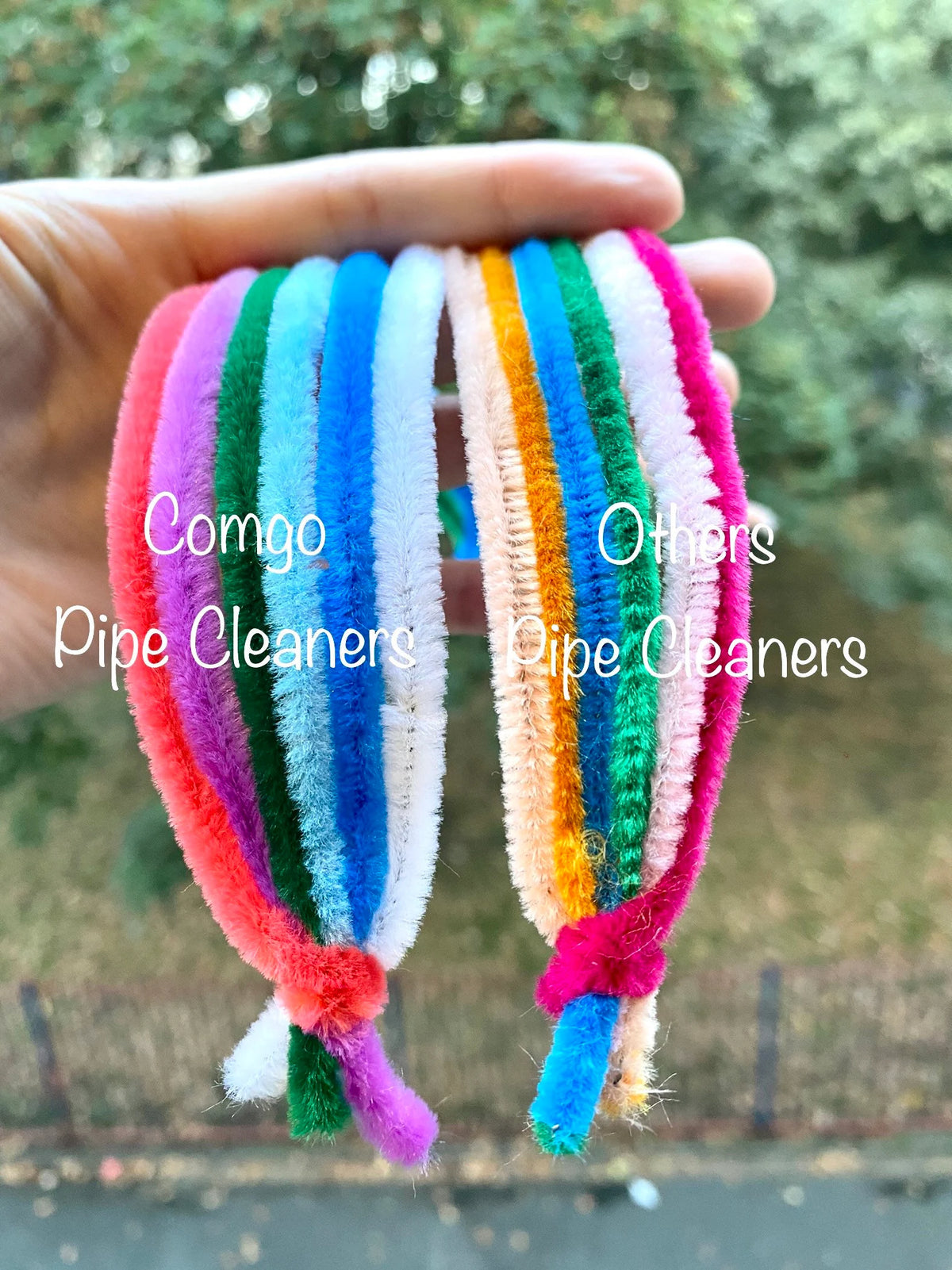 100Pcs 6mm×30cm Pipe Cleaners 52 Colors Extra Dense Fluffy