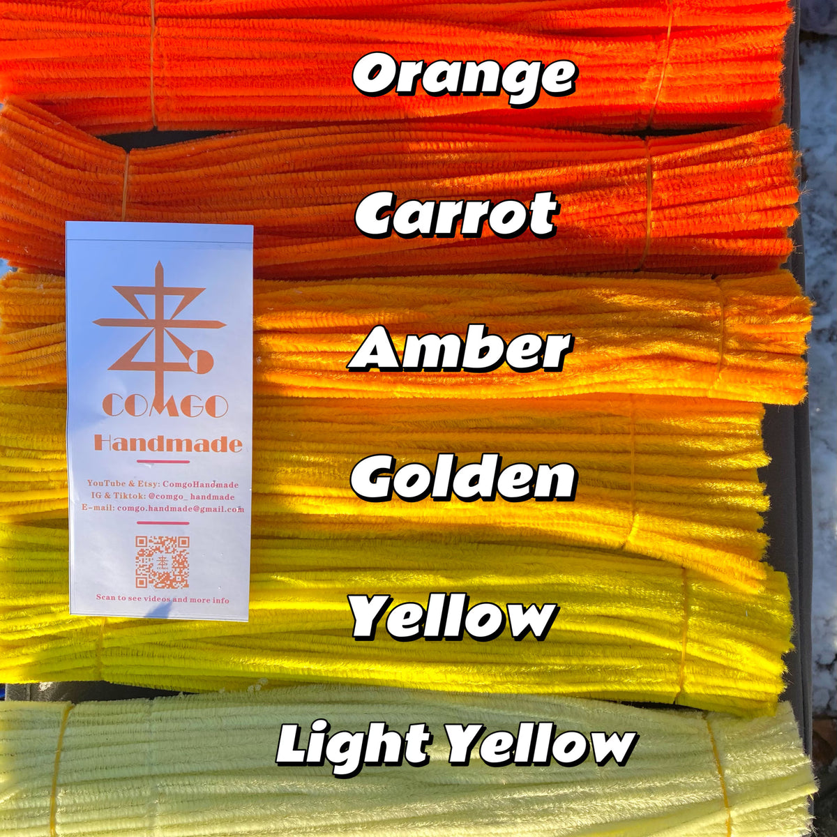 100Pcs 6mm×30cm Pipe Cleaners 52 Colors Extra Dense Fluffy