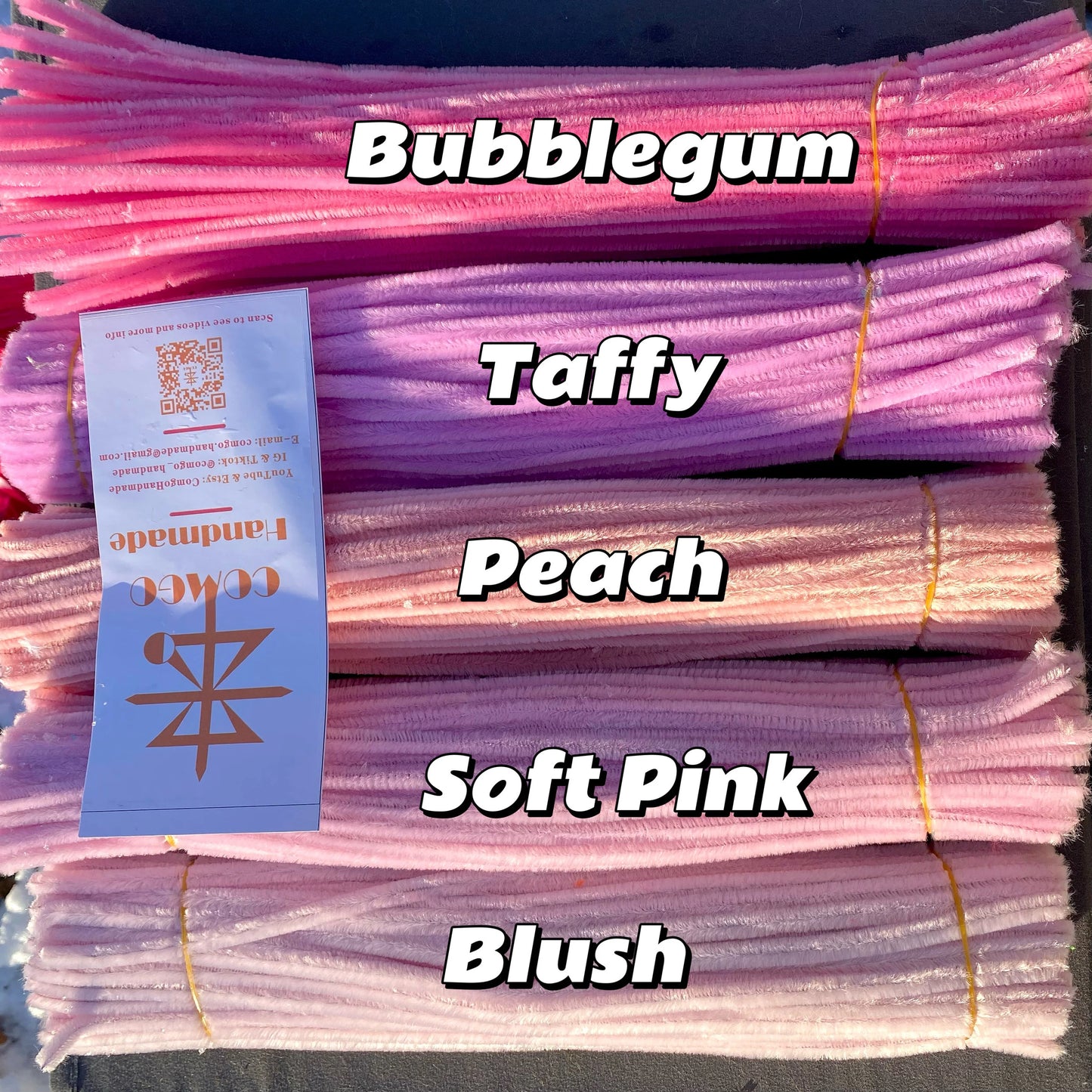 100Pcs 6mm×30cm Pipe Cleaners 52 Colors Extra Dense Fluffy