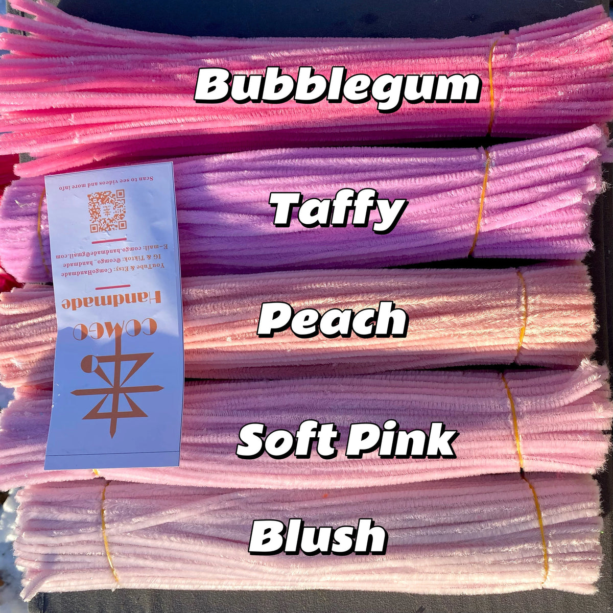 100Pcs 6mm×30cm Pipe Cleaners 52 Colors Extra Dense Fluffy