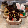 Lucas Bunny Costume Pipe Cleaner Jumping Spider Handmade Desk Ornament