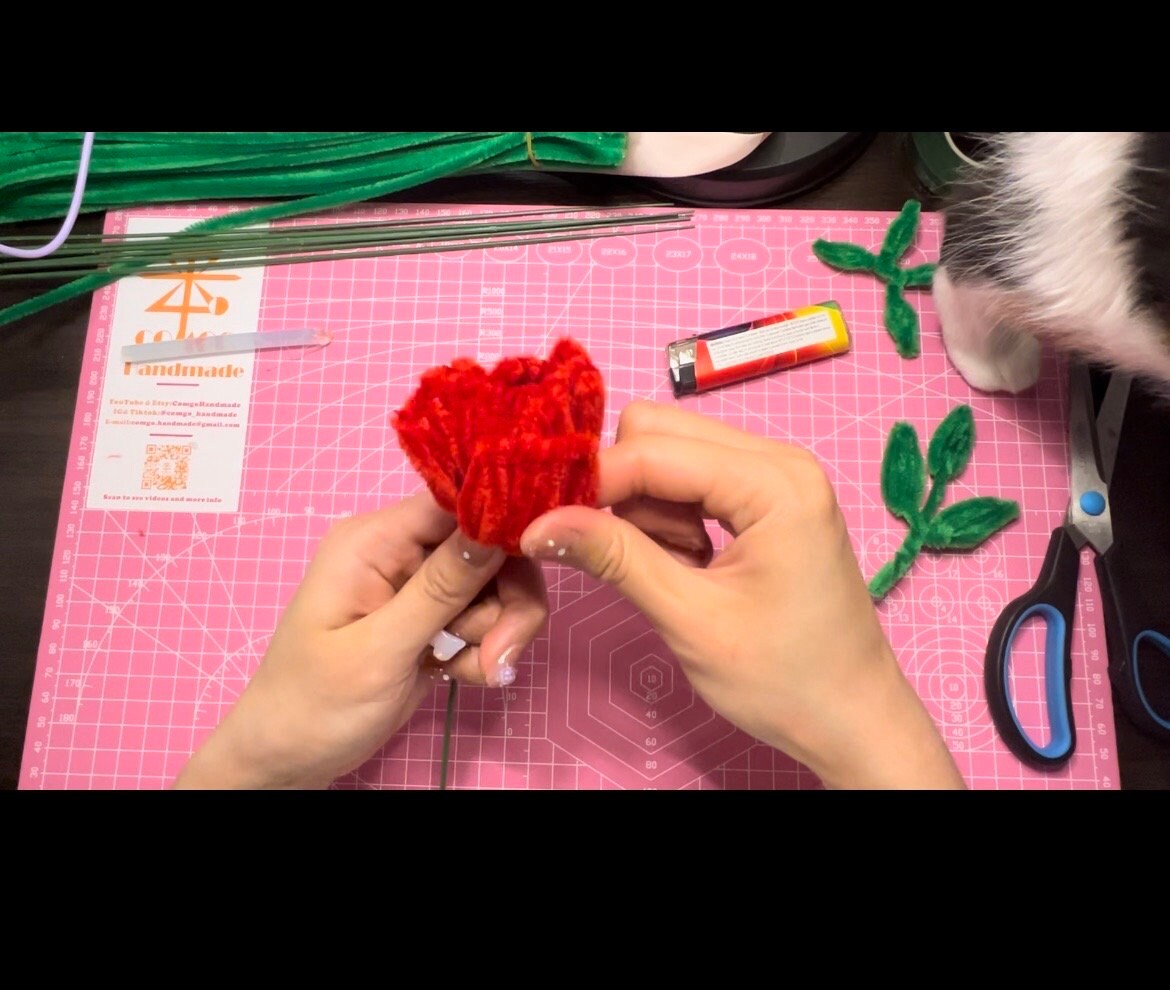 Pipe Cleaner Rose DIY Kit 7 Blossoms Forever Flower Gift