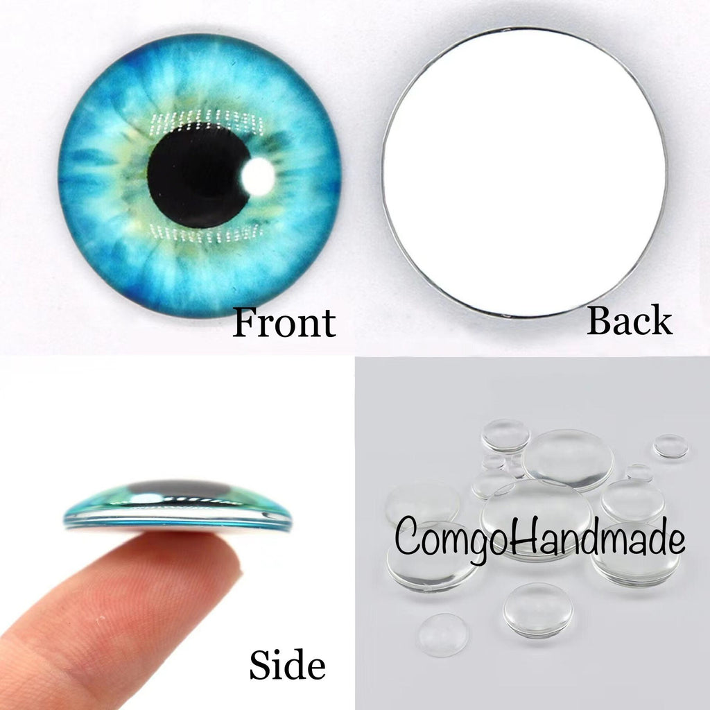 15mm Glass Dragon Eyes 100pcs