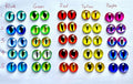 15mm Glass Dragon Eyes 100pcs