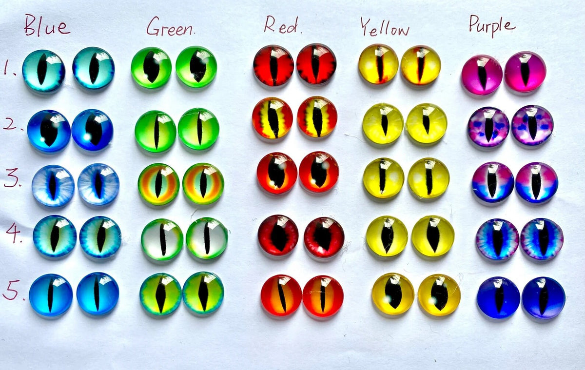 15mm Glass Dragon Eyes 100pcs