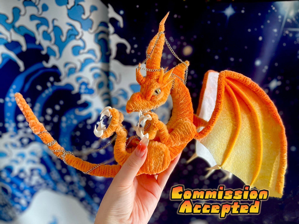 Handmade Pipe Cleaner Dragon Customizable Gift Commission Accepted