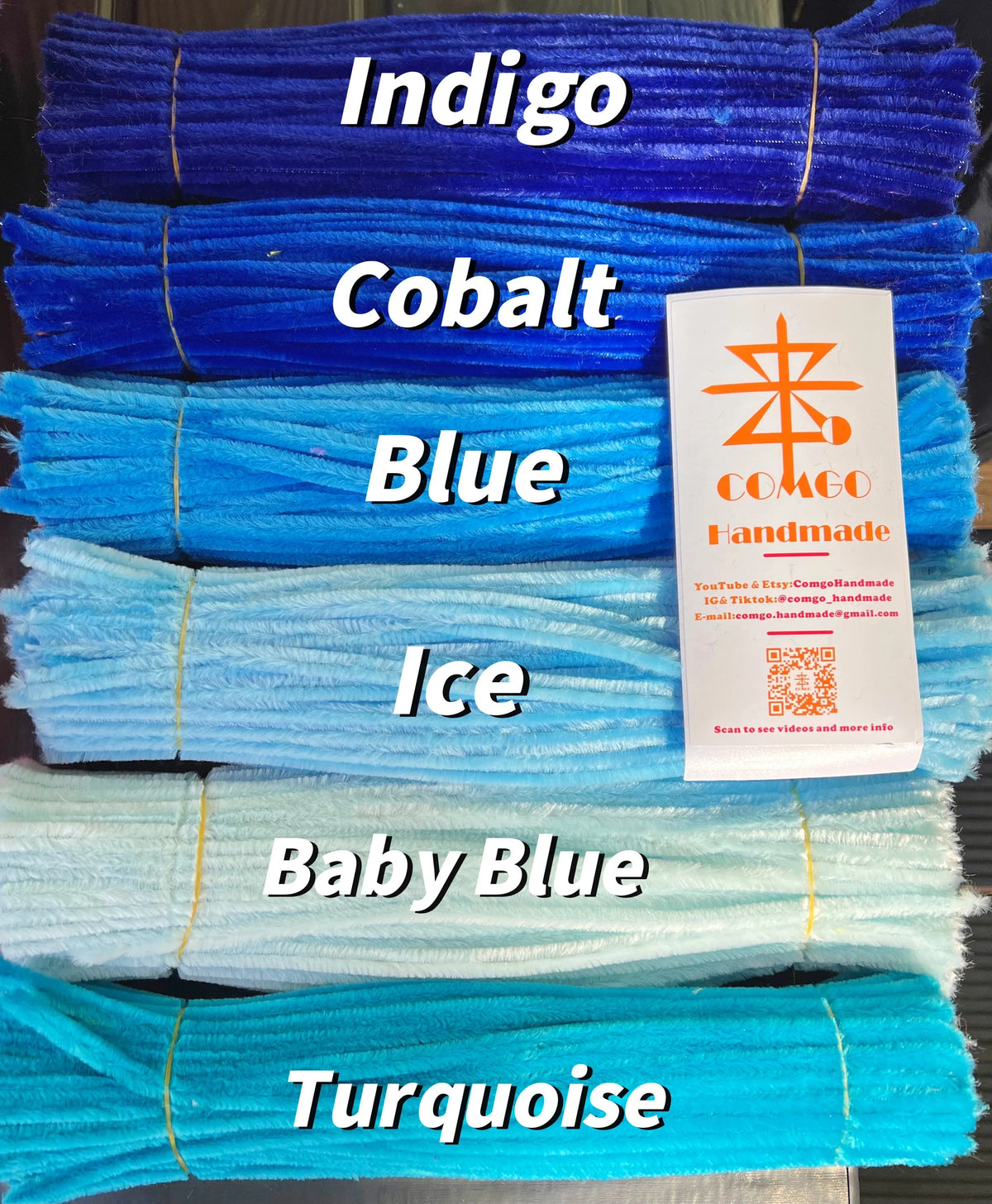 100Pcs 9mm×30cm Thick Pipe Cleaners Extra Dense Chenille Stems 34 Colors