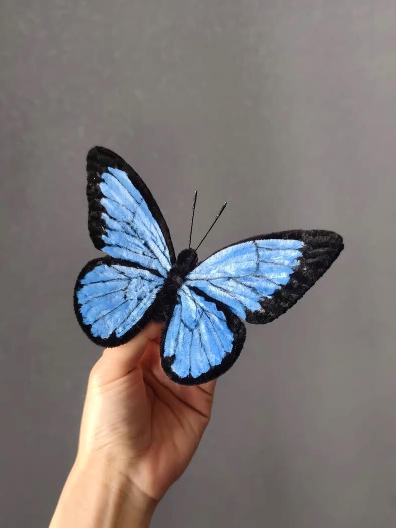 Celestia Morpho Pipe Cleaner Butterfly Handmade Custom Gift