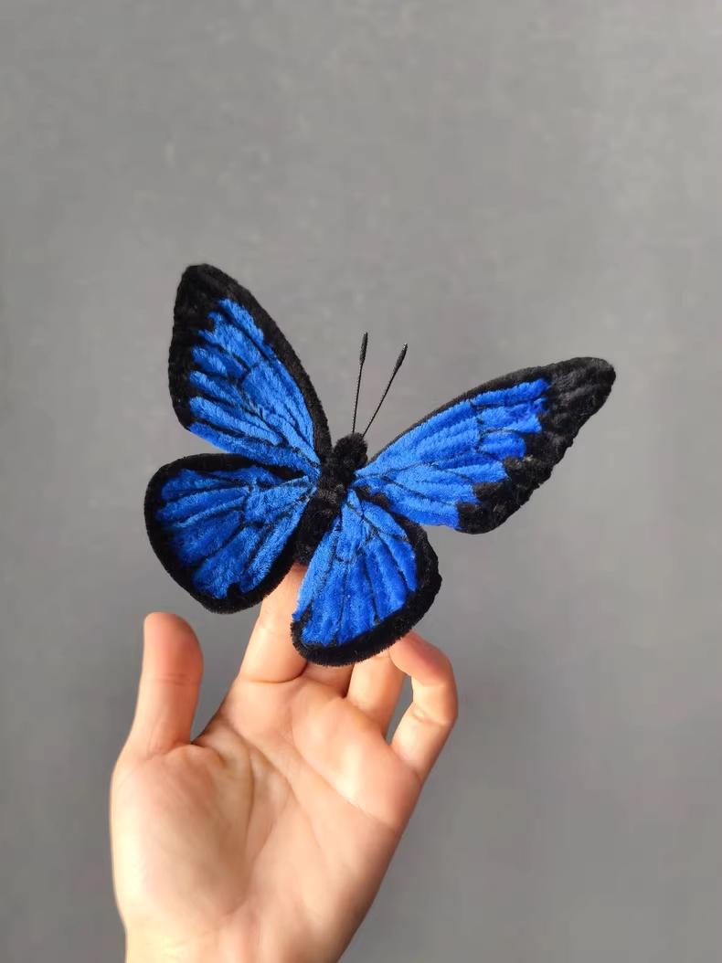 Celestia Morpho Pipe Cleaner Butterfly Handmade Custom Gift