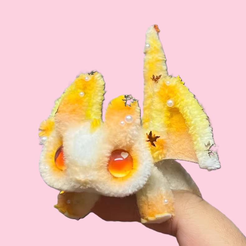 Early Autumn Poseable Mini Pipe Cleaner Dragon Handmade Gift