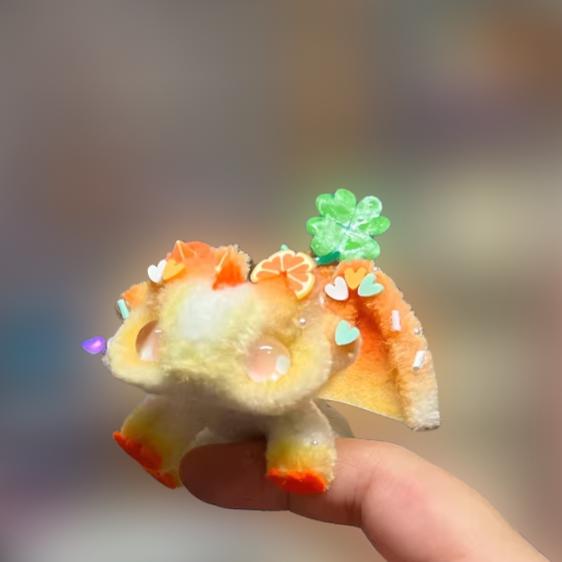 Honey Orange Poseable Mini Pipe Cleaner Dragon Handmade Gift