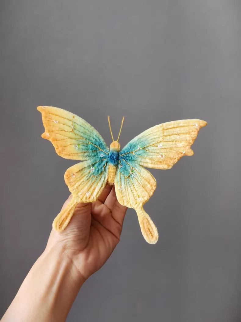 Golden Sky Pipe Cleaner Butterfly Handmade Custom Size Gift