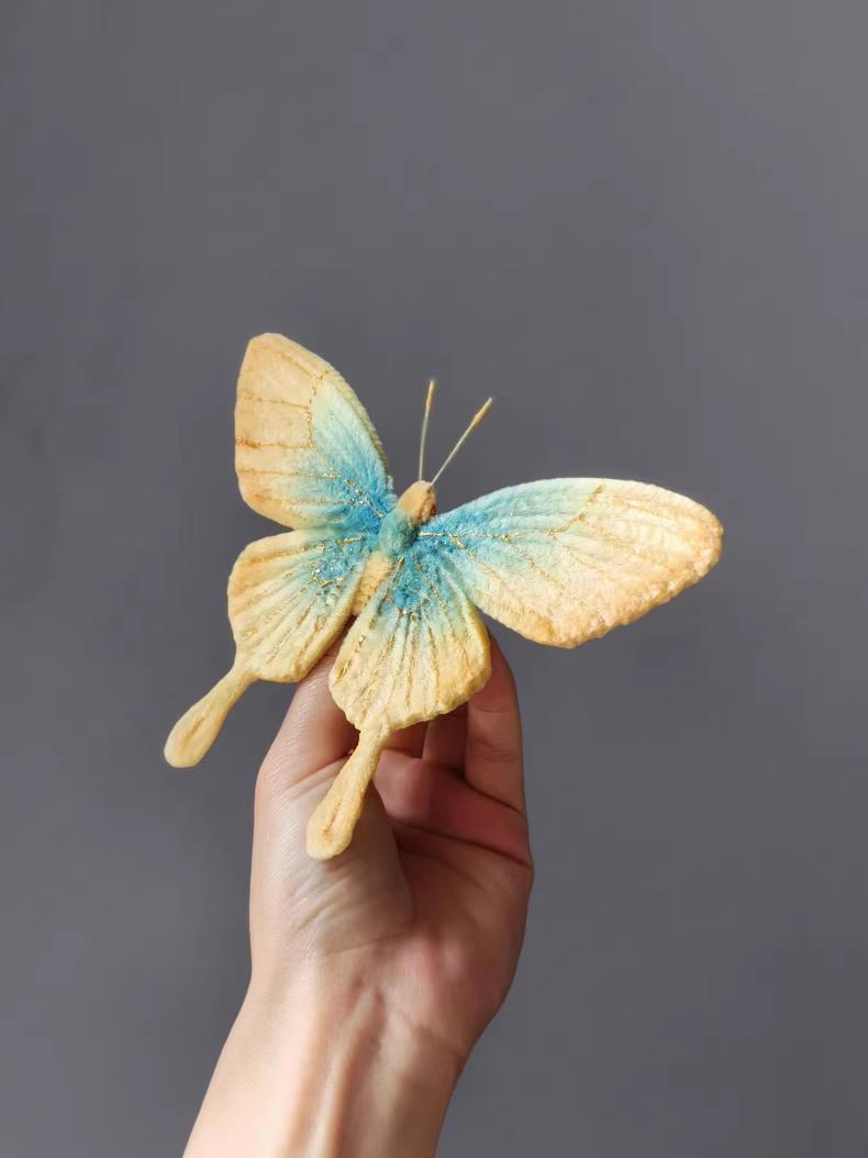 Golden Sky Pipe Cleaner Butterfly Handmade Custom Size Gift
