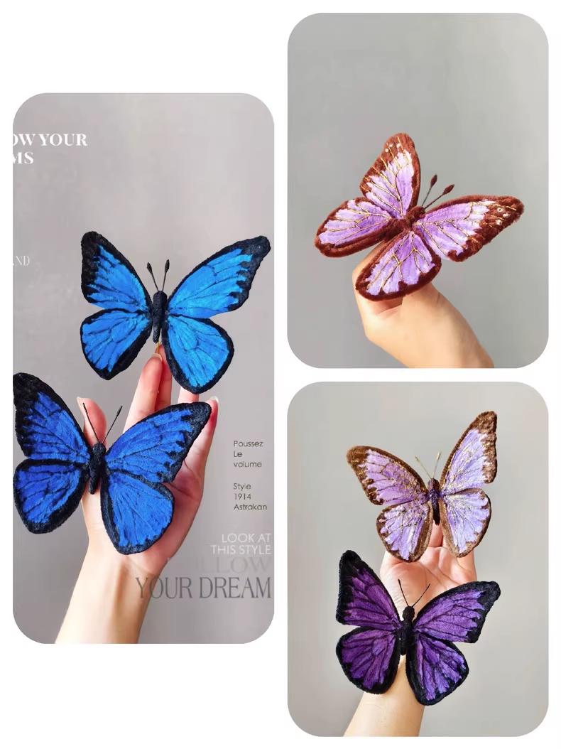 Celestia Morpho Pipe Cleaner Butterfly Handmade Custom Gift