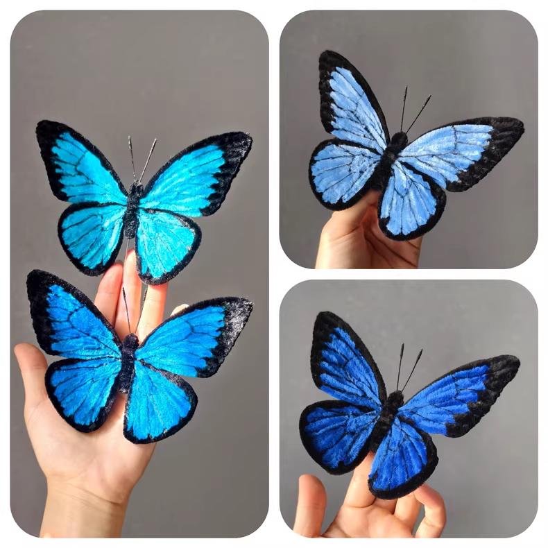 Celestia Morpho Pipe Cleaner Butterfly Handmade Custom Gift