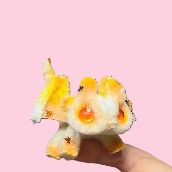Early Autumn Poseable Mini Pipe Cleaner Dragon Handmade Gift