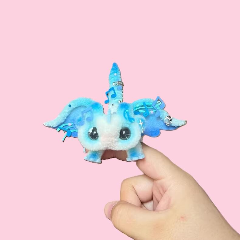 Musical Note Poseable Mini Pipe Cleaner Dragon Handmade Gift